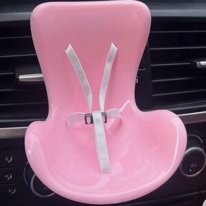 Pink Labubu Car Seat with Vent Clip and Air Freshener NWT